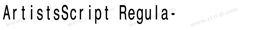 ArtistsScript Regula字体转换